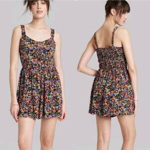 Wild Fable Multicolor Floral Romper Xs